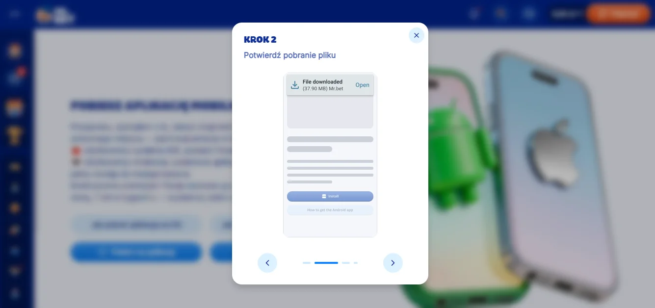 Aplikacja mobilna Mr Bet Casino na iOS i Android