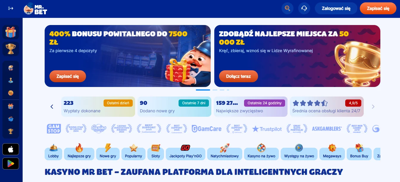 Metody płatności i szybkość wypłat w Mr Bet Casino