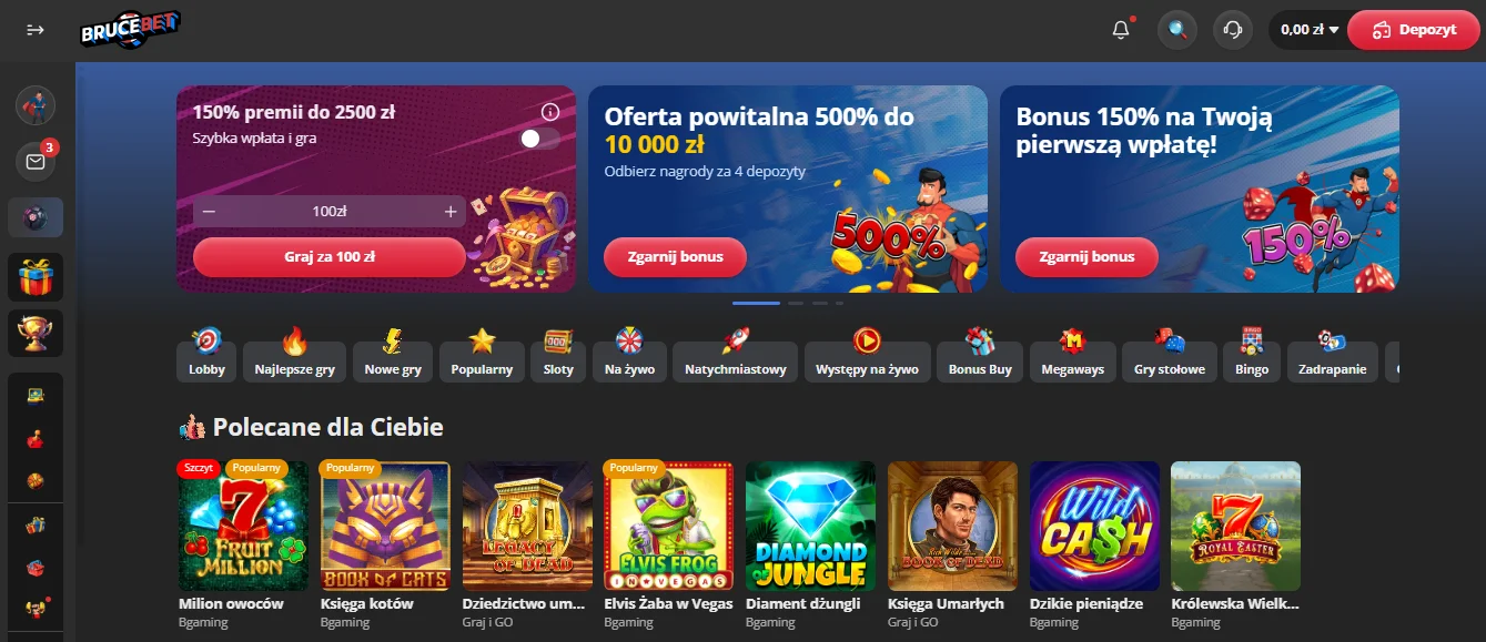 Bruce Bet Casino opinie — zalety i wady według graczy z Polski Bruce Bet Casino opinie — zalety i wady według graczy